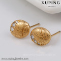 91336 Popular women jewelry circle shaped earrings simply style gold plated fashion stud earrings